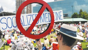 Demonstrators <span class='credit'>Photo Courtesy of MCT Campus</span><span class='description'>Demonstrators: The fight continues as demonstrators rally against the proposed health care reform.</span>
