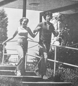Playing Matchmaker <span class='credit'>1972 Photo courtesy of University Archives</span><span class='description'>Playing Matchmaker. Stevie Miller, 54, and Greg Bovee, 55, met their freshman year at Ferris when asked by a Torch photographer to pose as a couple for a photo. The couple has been together for 37 years.</span>