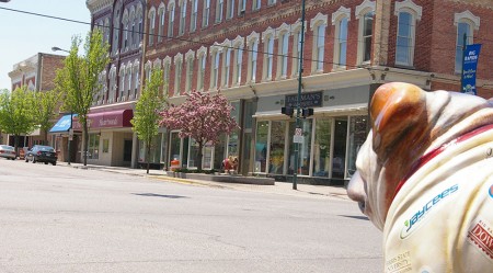 Downtown Setting: The downtown area in Big Rapids offers a small town feel to residents and visitors. Photo By: Kristyn Sonnenberg